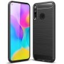 Силиконов гръб Carbon Fiber за Huawei P40 Lite E Black