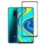 Извит стъклен протектор Full Glue за Xiaomi Redmi Note 9S/Note 9 Pro с черна рамка