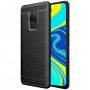 Силиконов гръб Carbon Fiber за Xiaomi Redmi Note 9 Black