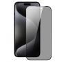 Privacy Full glue стъклен протектор за iPhone 15 Pro Max с черна рамка