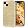 Блестящ силиконов гръб Shining за iPhone 15 Златист