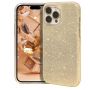 Блестящ силиконов гръб Shining за iPhone 15 Pro Златист