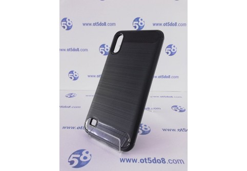 Силиконов гръб Carbon Fiber за Samsung Galaxy A10 Black