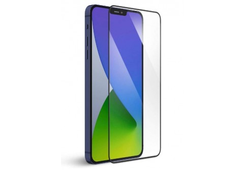 Извит стъклен протектор Full Glue за iPhone 12 Pro Max с черна рамка