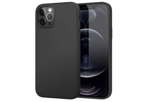 Black Matte Premium силиконов гръб за iPhone 12 Pro