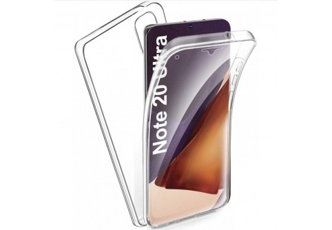 360-градусов силиконов кейс за Samsung Galaxy Note 20 Прозрачен