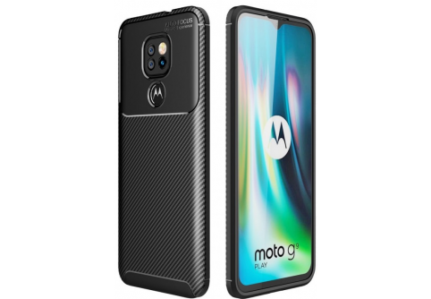Калъф Business Carbon за Motorola Moto G9 Play/E7 Plus Черен