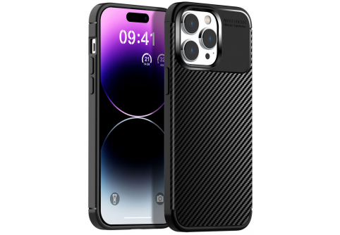 Калъф Business Carbon за iPhone 15 Pro Max Черен