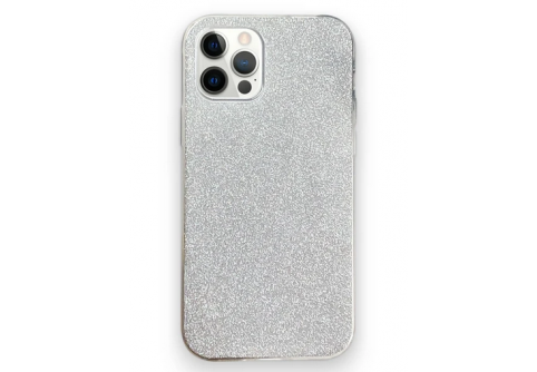 Блестящ силиконов гръб Shining за iPhone 15 Pro Сребрист