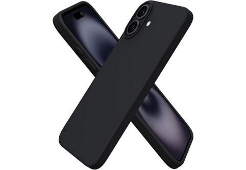 Black Matte Premium силиконов гръб за iPhone 16