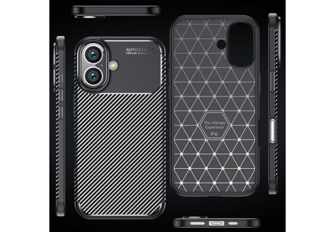 Калъф Business Carbon за iPhone 16 Черен
