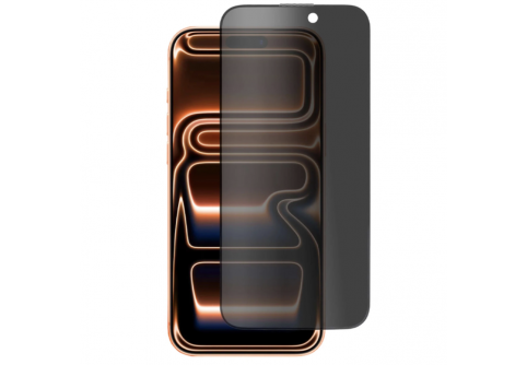 Privacy Full glue стъклен протектор за iPhone 17 Pro с черна рамка