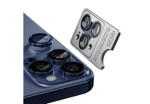 Стъклени протектори за камера тип рингове /сини/ за iPhone 17