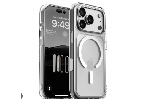 Прозрачен силиконов гръб с MagSafe за iPhone 17 Pro