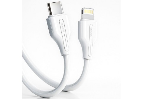 NORDIC Кабел Type-C - Lightning, 1м, 30W /бял/