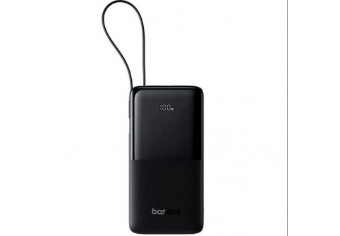 BASEUS Power Bank 10000 mAh 20W + вграден кабел Type-C, Bipow 2 /черен/